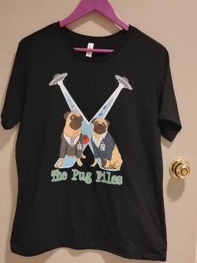 Unique 'The Pug Files' Short Sleeve Tee